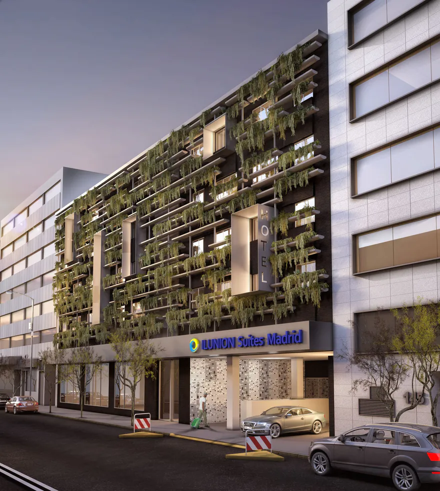 Propuesta de concurso: edificio urbano con fachada de jardines verticales